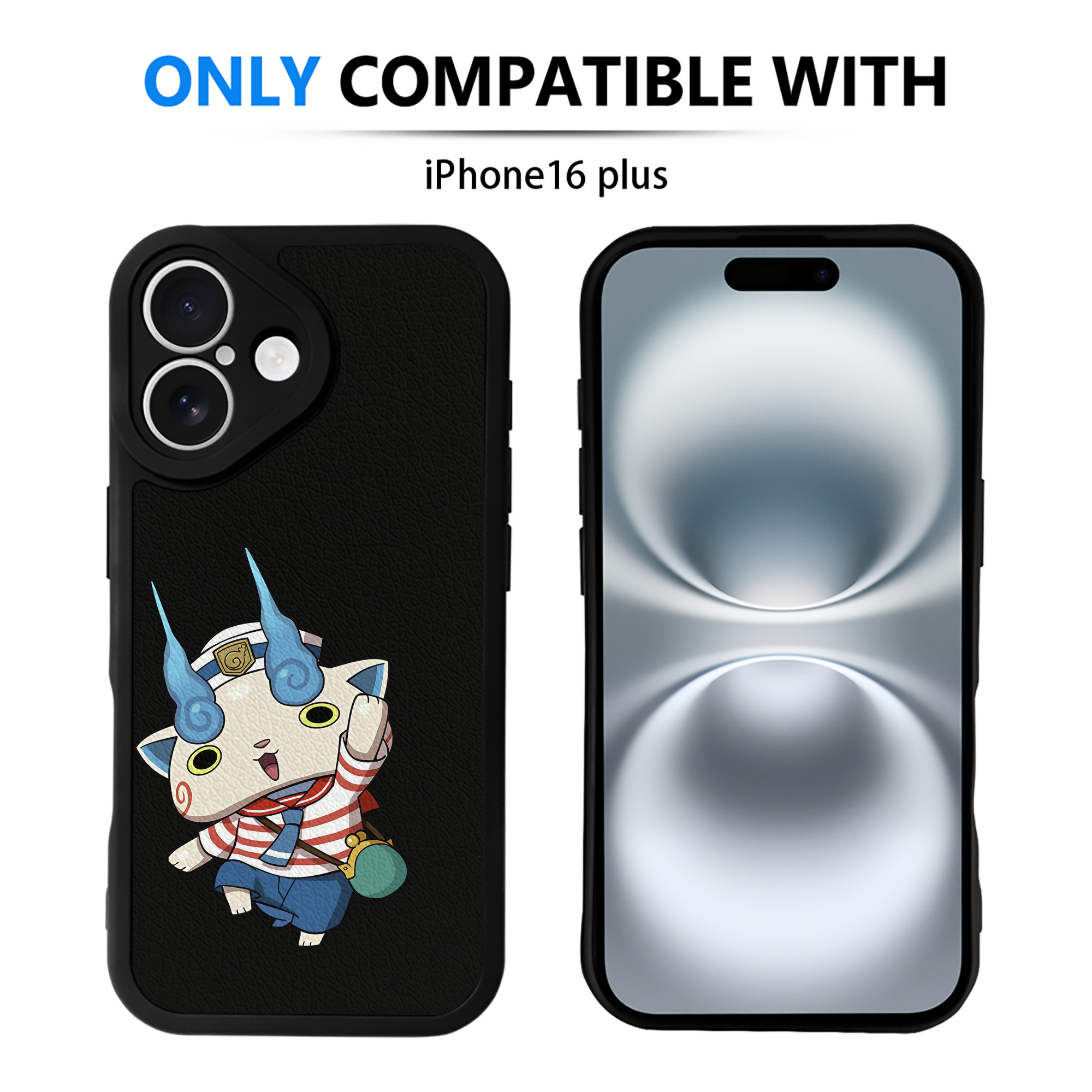 （画像用） 妖怪ウォッチ Yo-kai Watch 【iPhone 16シリーズ対応】シリコンスマホケース（レザー調） 材質：シリコン